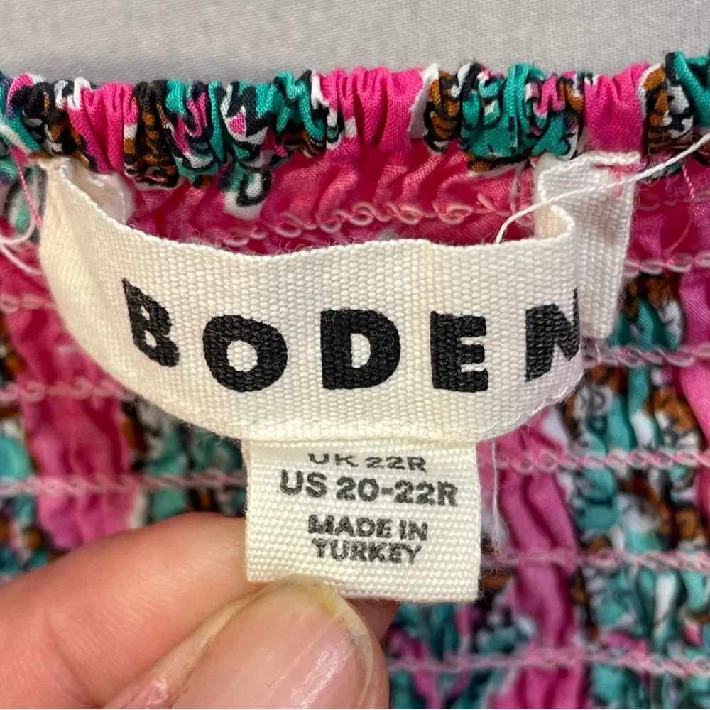 Boden Smocked Bodice Maxi Dress, Artisan Bloom Floral Pattern - Womens 20-22R - Picture 16 of 16